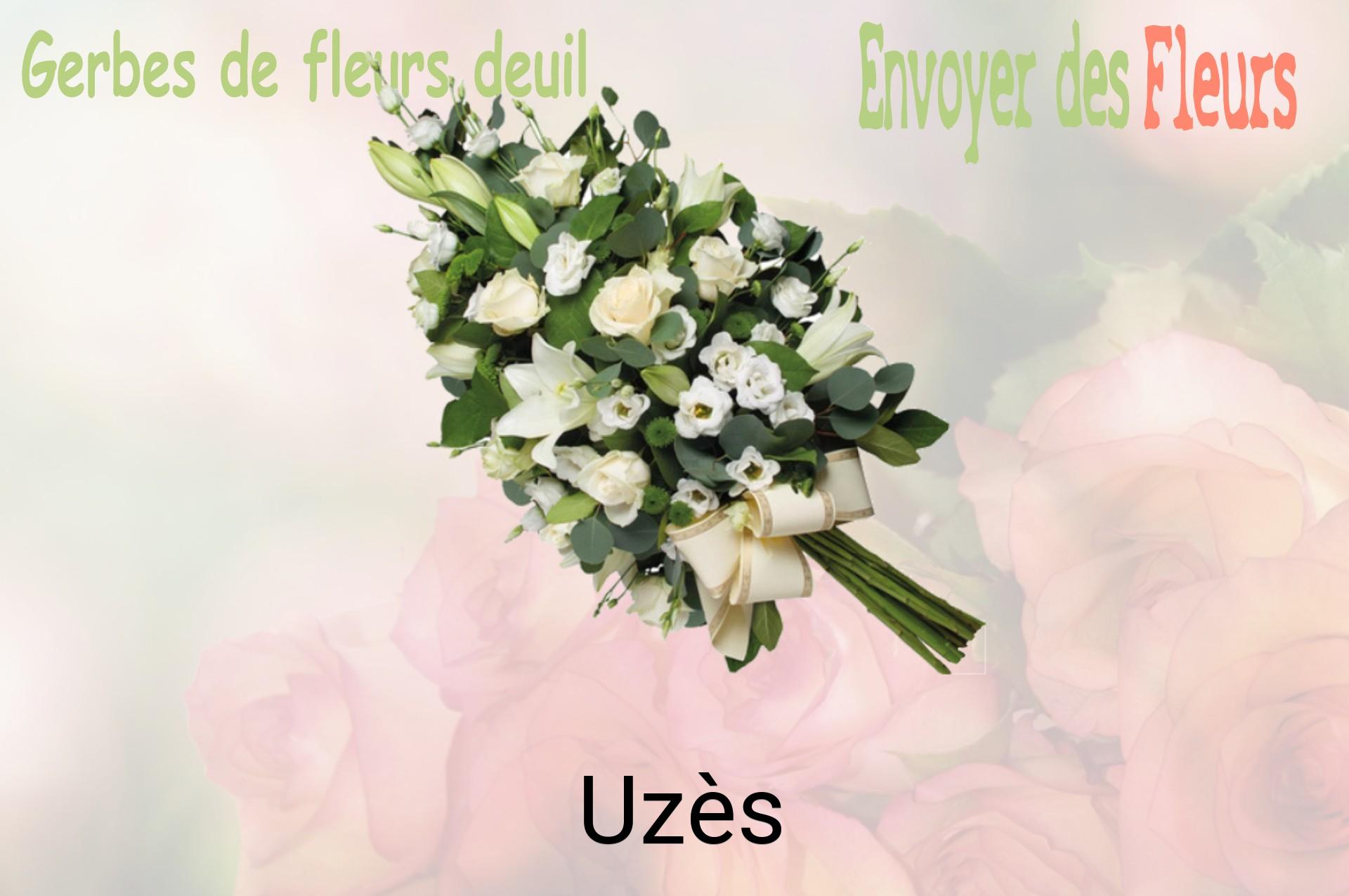 Gerbe de fleurs de deuil livrée à Uzès
